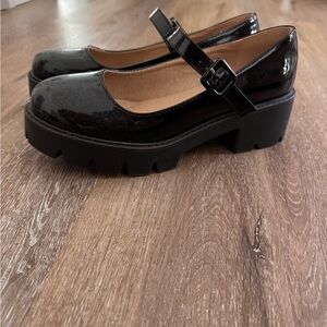 Black Mary Jane Platform Shoes